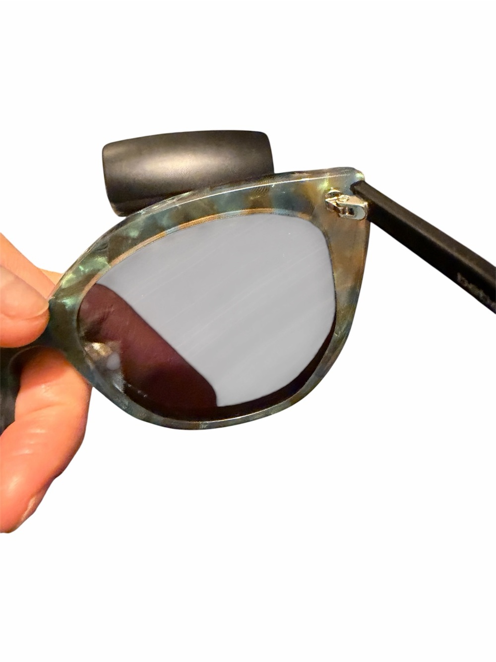 Bebe Black Cat-Eye Sunglasses with Tortoiseshell  Greenish Accents - Picture 4 of 10
